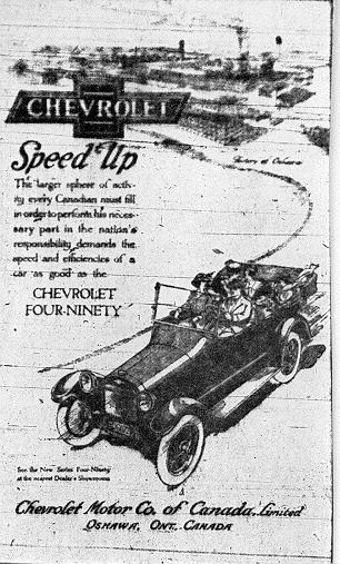 1919 Chevrolet advertisement