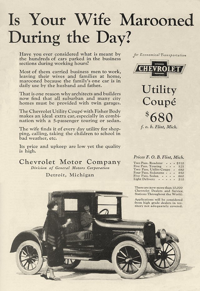1922 Chevrolet advertisement